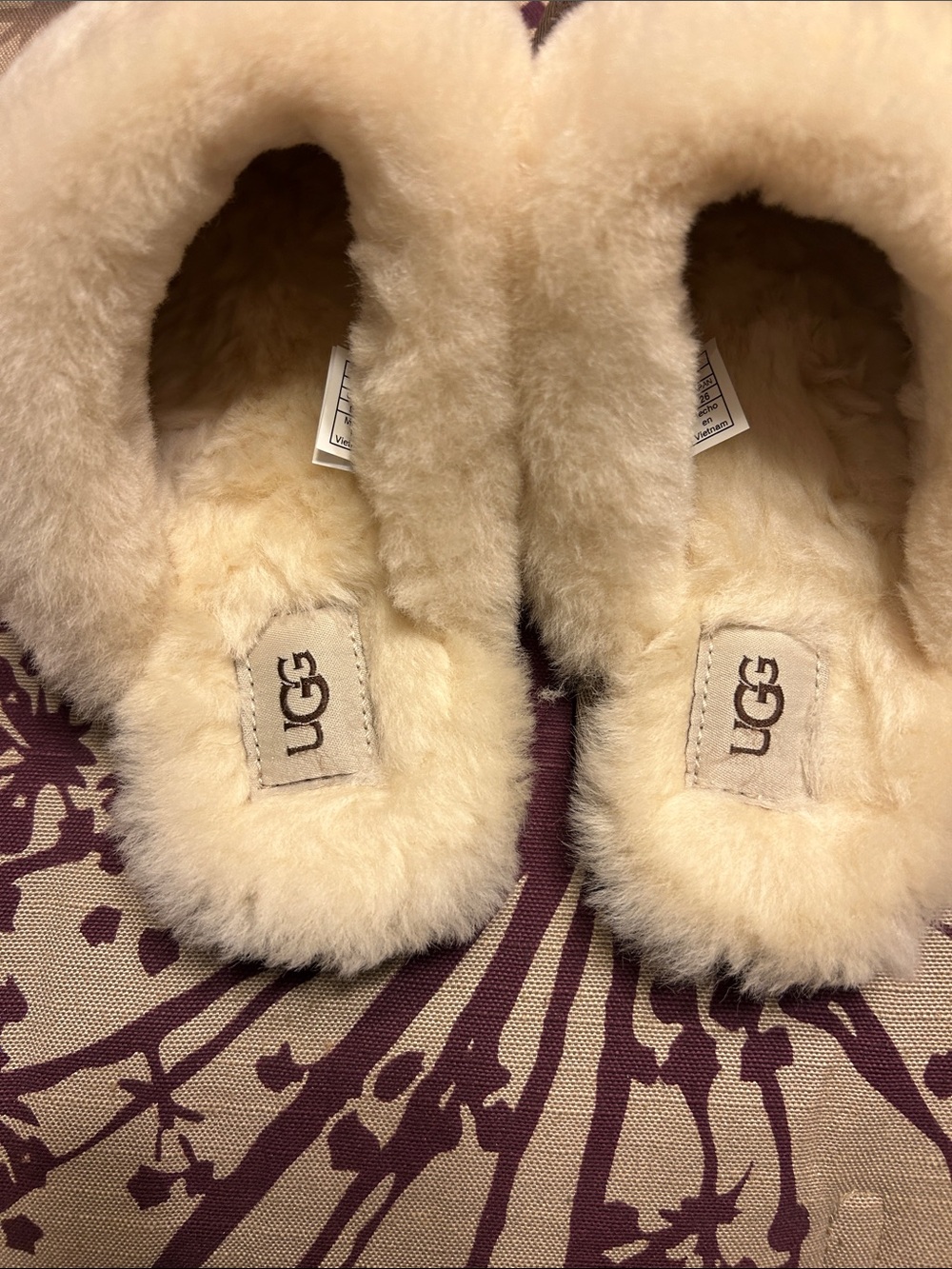 UGG Brown Suede Sheepskin-Lined Slip-On Slipper - Picture 5 of 10